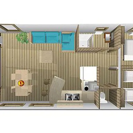 Confortable, Animaux Admis - 4 Pers. - Api-1-52-2799 Campeggio Grayan-et-l'Hopital